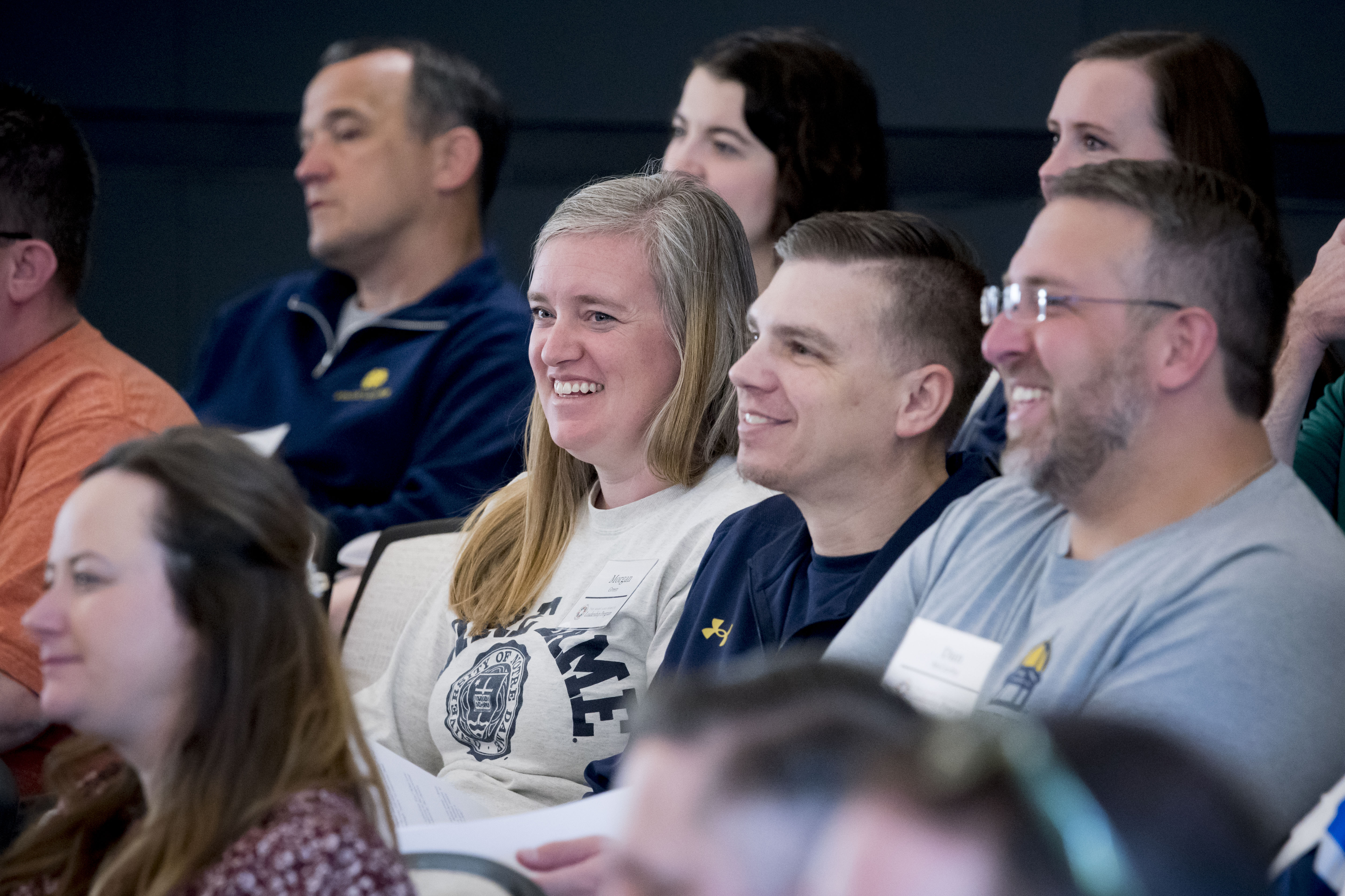 Image of Remick Leaders listening to a talk at retreat